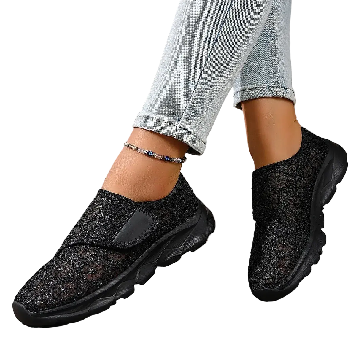 Chaussure Orthopédique Effet Dentelle – Féminine & Confortable Orthopiedique